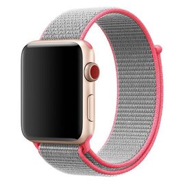  Ремешок Krutoff Nylon для Apple Watch 42/44mm (gray/pink) 42 