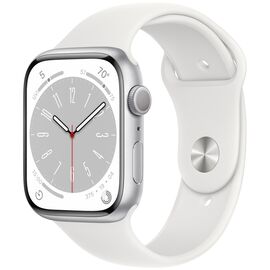  Часы Apple Watch S8 45mm ML Silver Aluminium Case/White Sport Band MP6Q3LL/A A2771 194253250784 