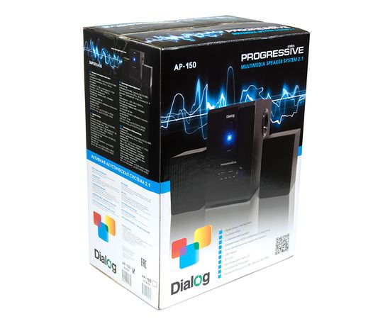  Dialog Progressive AP-150 BLACK - акустические колонки 2.1, 10W+2*5W RMS, USB+SD reader 