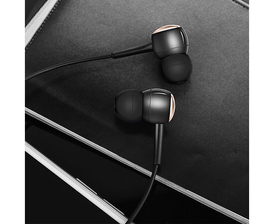  Проводные наушники с микрофоном внутриканальные Hoco M19 Drumbeat universal, 3.5 Jack (black) 