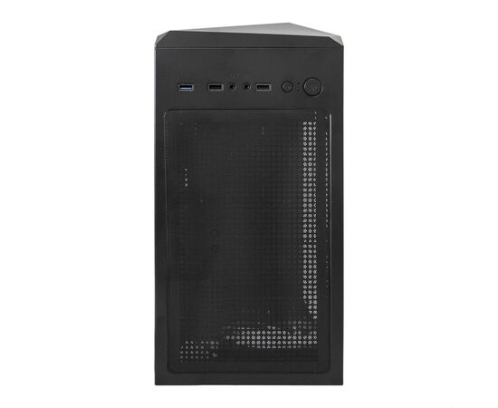  Корпус ExeGate EVO-8225 EX292858RUS Miditower (ATX, без БП, 2*USB+1*USB3.0, черный, 2 вент. с RGB подсветкой и полоса на передней панели 
