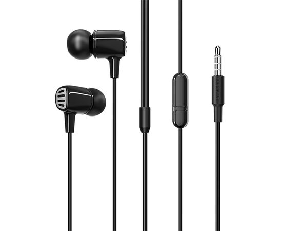  Проводные наушники BOROFONE BM43 Remy, Jack 3.5mm, 1.2 м, черный 