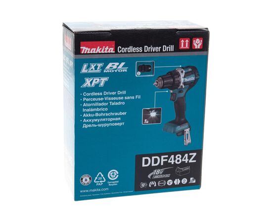  Дрель аккумуляторная Makita DDF484Z 18 В/БЗП 13мм/2скор/54/30 нм/без аккумулятора без зарядного устройства 