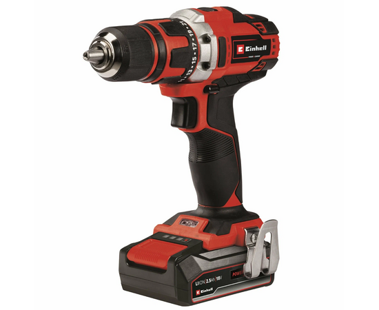  Дрель аккумуляторная Einhell PXC TE-CD 18/40 li BL (4513995) 18в, 40нм, патрон 10мм, 2x2,0aч (+ЗУ), кейс 