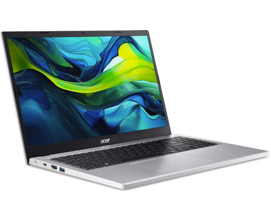  Ноутбук Acer Aspire Go 15 AG15-31P-35MV (NX.KX5CD.005) i3-N305 8Gb SSD 256Gb Intel UHD Graphics 15,6 FHD IPS Cam 50Вт*ч No OS Серебристый 