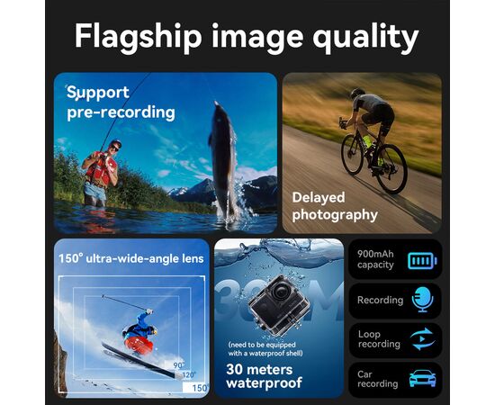  Спортивная камера HOCO DV100 sports camera (черный) 