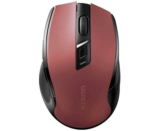 Мышь UGREEN MU006 (25752) Ergonomic Wireless Mouse 2.4G 4000DPI Silence Design 2.4 GHz BT Red 
