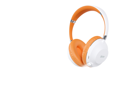  Bluetooth-наушники накладные Smart 5.1 400mAh More choice HW34S с фонариком (White Orange) 