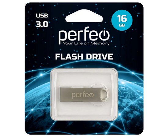  Флешка Perfeo USB 3.0 16GB M08 Метал. корпус 