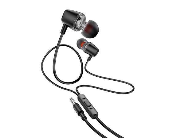  Наушники Hoco M107 Discoverer universal earphones with mic , Черный 