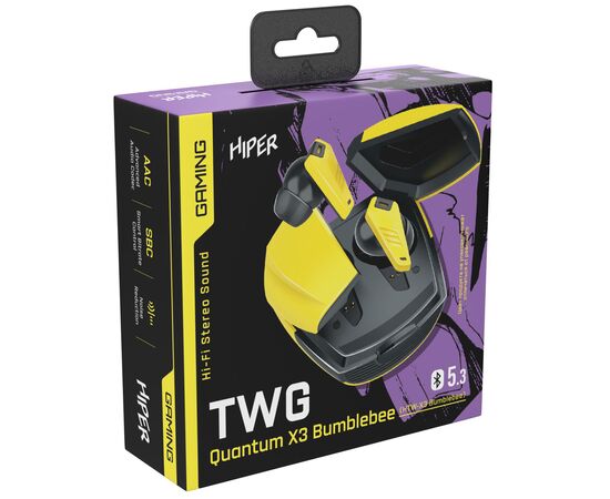 Наушники TWS HIPER TWG Quantum HTW-QX3 Bumblebee 