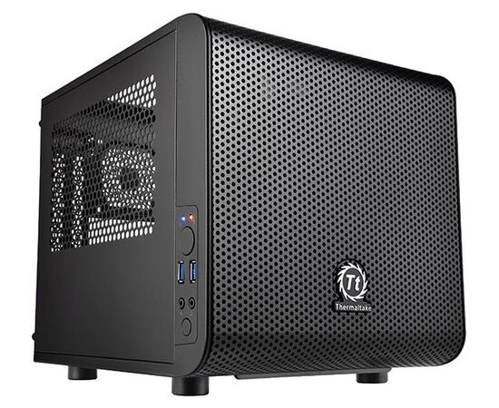  Корпус Thermaltake Core V1  черный без БП miniITX 1x200mm 2xUSB3.0 audio bott PSU 